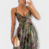 Vestido Maxi Annai Mesh - Elegante e Justo ao Corpo