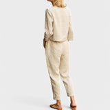 Conjunto Feminino de Linho em Duas Peças
