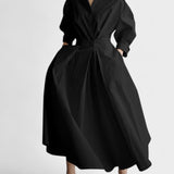 Vestido longo feminino com bolsos