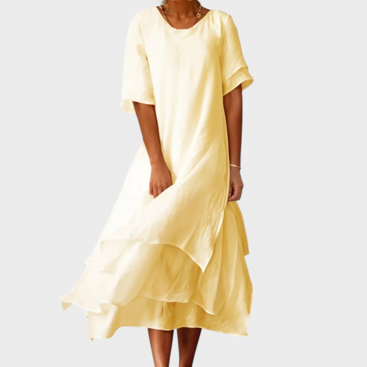 Eloise | Elegante Vestido Longo de Algodão