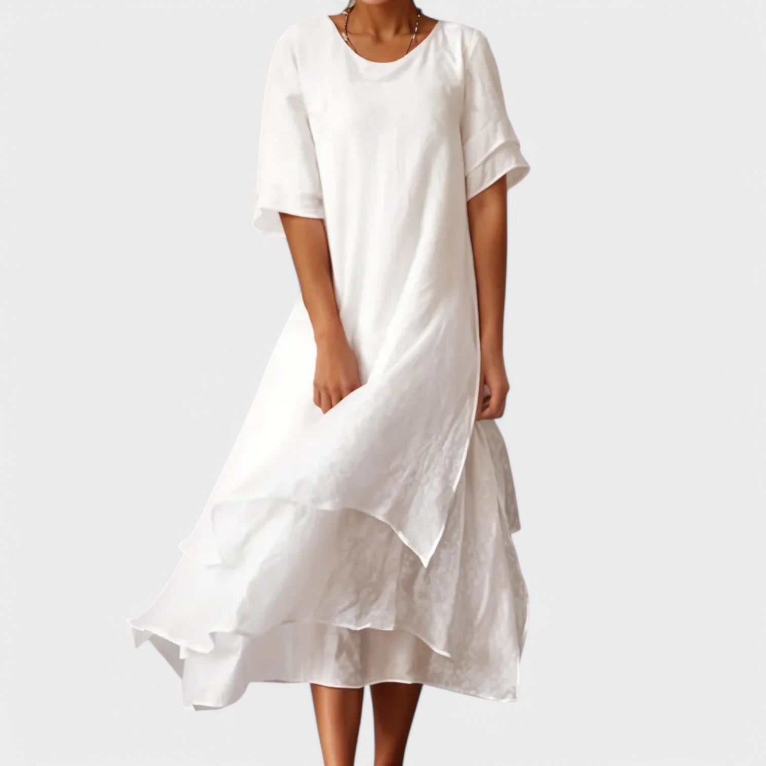 Eloise | Elegante Vestido Longo de Algodão
