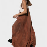 Lara - Vestido elegante com decote em V de cor contrastante