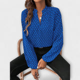 Relaxiva - Blusa com Padrão e Mangas Elegantes
