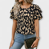 Lela - Blusa Elegante com Mangas Pantera