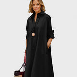 Carlina – Vestido Camisa Solto com Bolso – Casual e Despretensioso