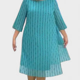 Lara - Vestido Midi de Moda Feminina com Decote Redondo