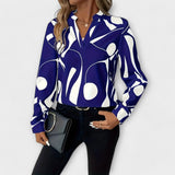 Blusa Elegante com Manga Longa e Decote Pontiagudo