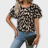 Lela - Blusa Elegante com Mangas Pantera