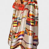 Isabeau geometrisches Maxikleid