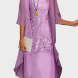 Chona - Elegante vestido de chiffon em duas partes