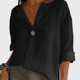 Freja™ - Blusa casual com decote em V
