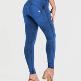 Rosalia™ Alta Cintura Calças Denim