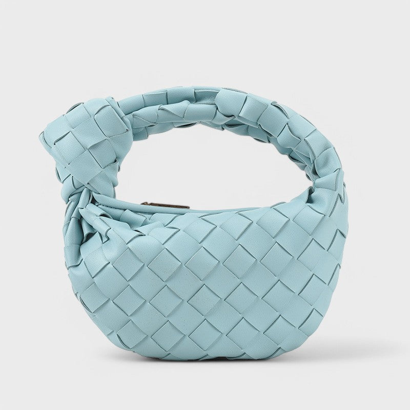 Mini bolsa de mão tecida com design moderno – Sophia