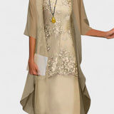 Chona - Elegante vestido de chiffon em duas partes