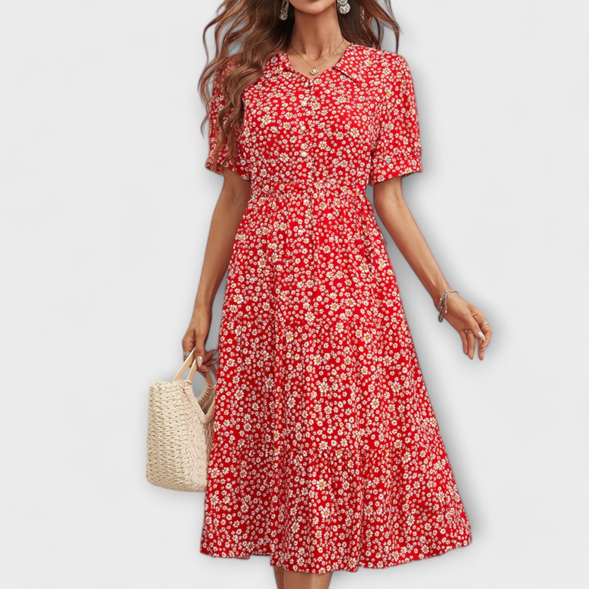 Amelia - Vestido com Decote Redondo