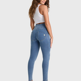 Rosalia™ Alta Cintura Calças Denim