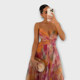 Vestido Maxi Annai Mesh - Elegante e Justo ao Corpo