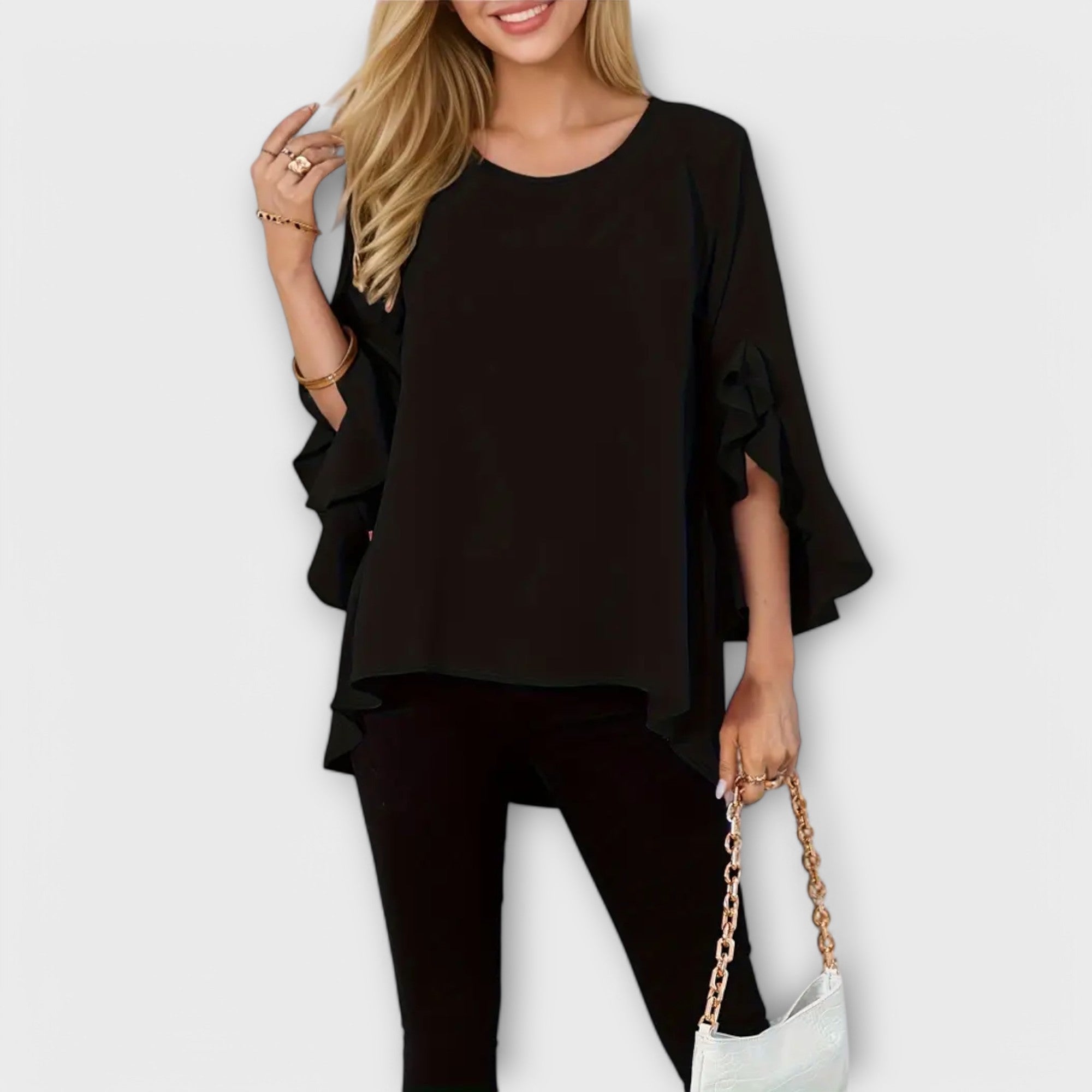Aria - Blusa de Primavera com Decote Redondo