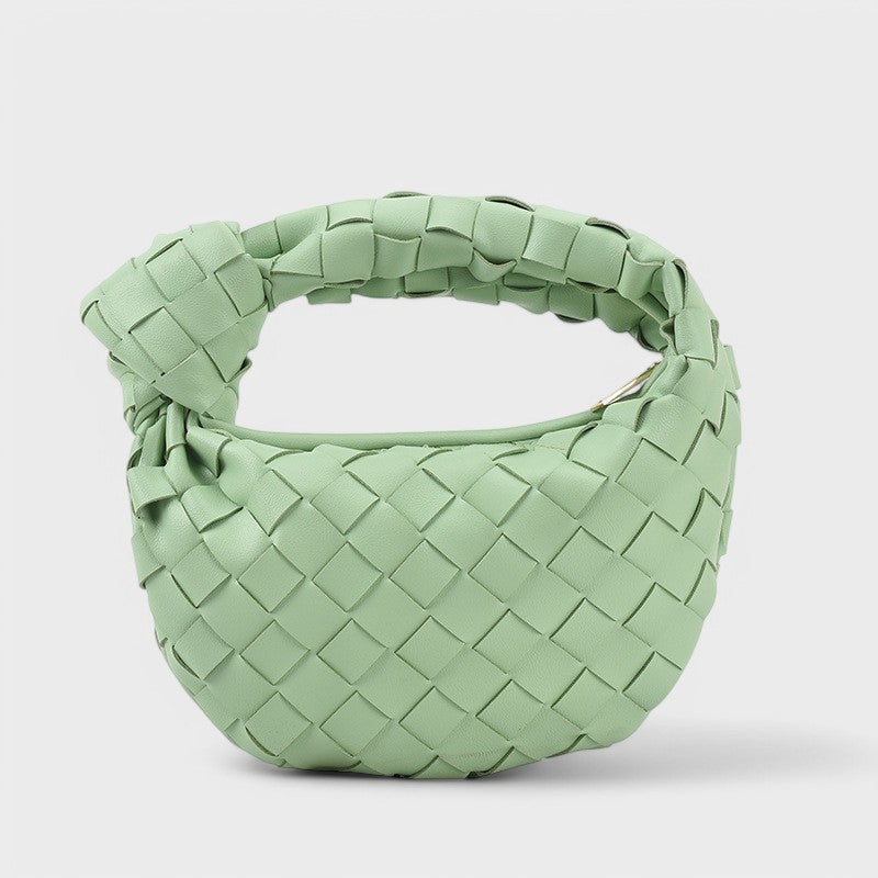 Mini bolsa de mão tecida com design moderno – Sophia