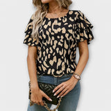 Lela - Blusa Elegante com Mangas Pantera