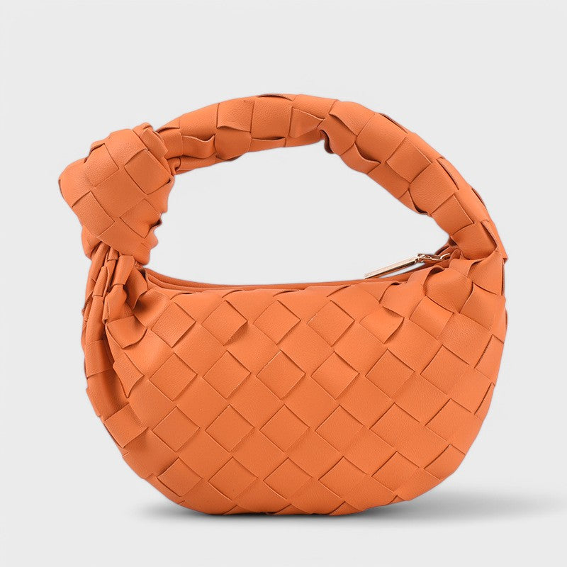 Mini bolsa de mão tecida com design moderno – Sophia