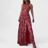 Isa Luna | Vestido com estampa floral sem costas