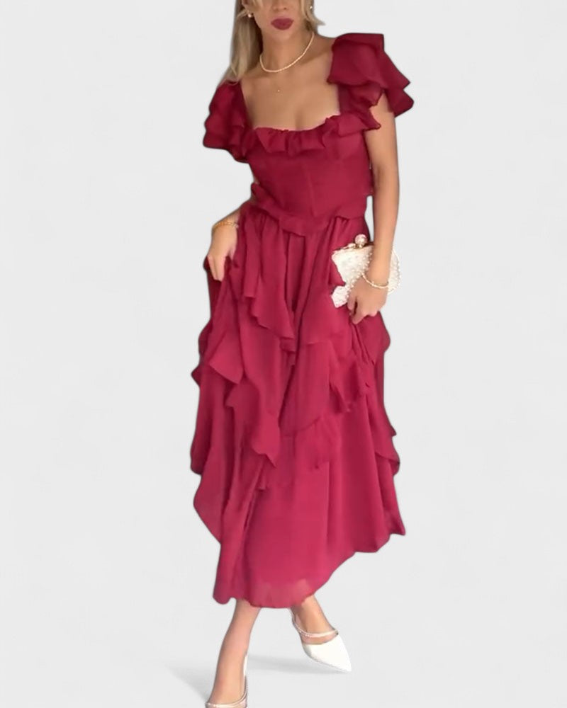 Elisa - Vestido com Babados