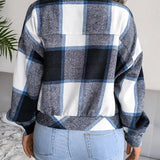 Jasmine™ Jaqueta Flanelada Xadrez Cropped