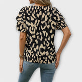 Lela - Blusa Elegante com Mangas Pantera