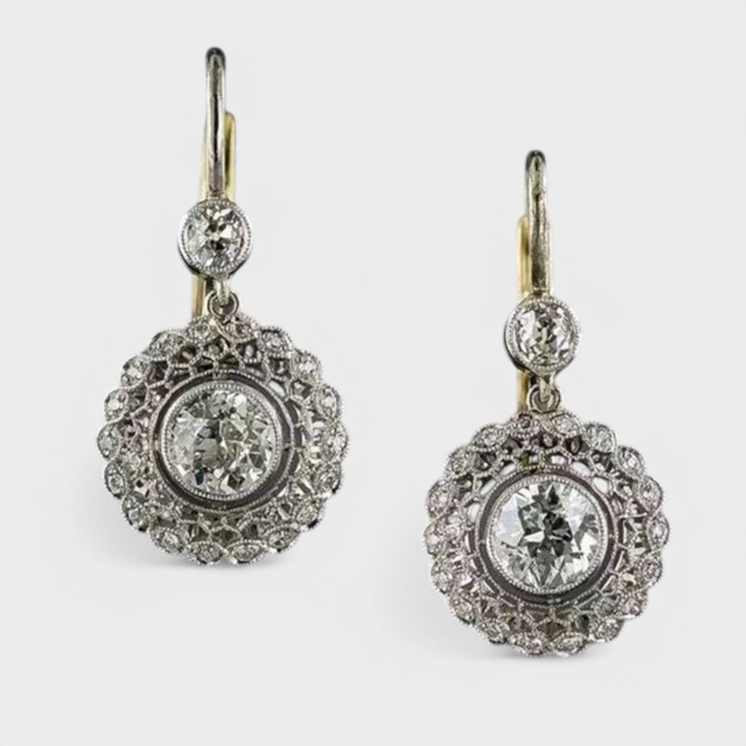 Brincos Mandala de Cristal Vintage