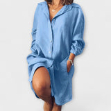 Blusa de Linho Casual para o Dia a Dia