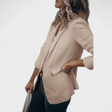 Blazer de um botão com Lapela Clássica para Mulheres