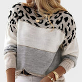 Cheyenne - Suéter Casual com Design de Leopardo