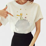 Camiseta feminina com tema do Pequeno Príncipe