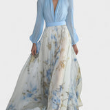 Elena - Maxi vestido com estampado floral