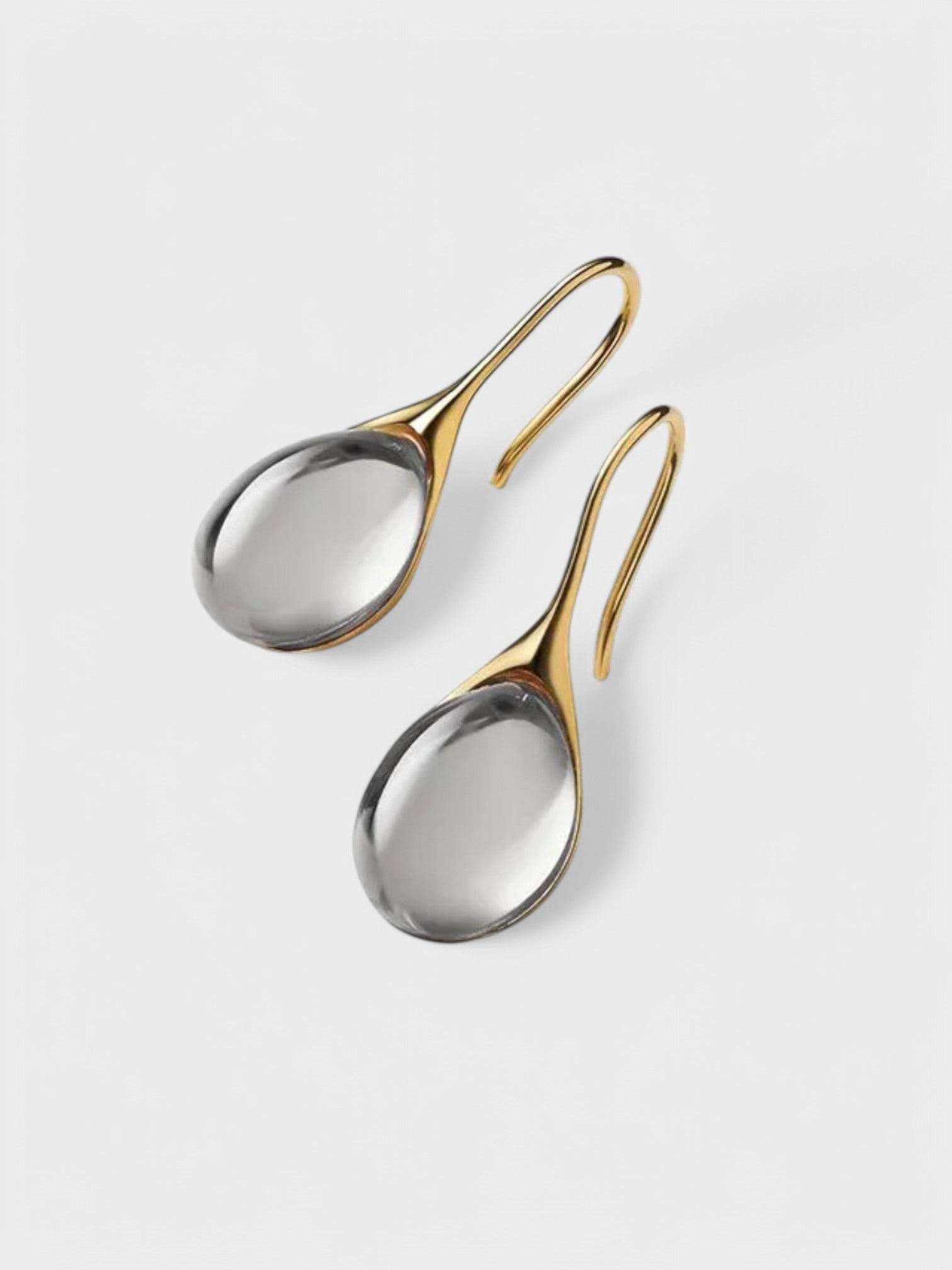 Brincos de Cristal em Ouro e Prata
