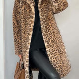 ISABELA - Elegante casaco de inverno com padrão leopardo