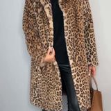 ISABELA - Elegante casaco de inverno com padrão leopardo