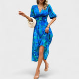 Isolde - vestido midi com decote em V