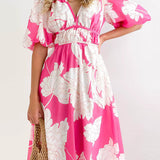 DERANA - VESTIDO MAXI VERMELHO ROSA
