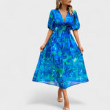 Isolde - vestido midi com decote em V