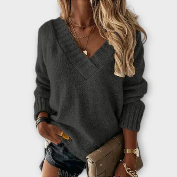 Sweat Aconchegante com Decote em V
