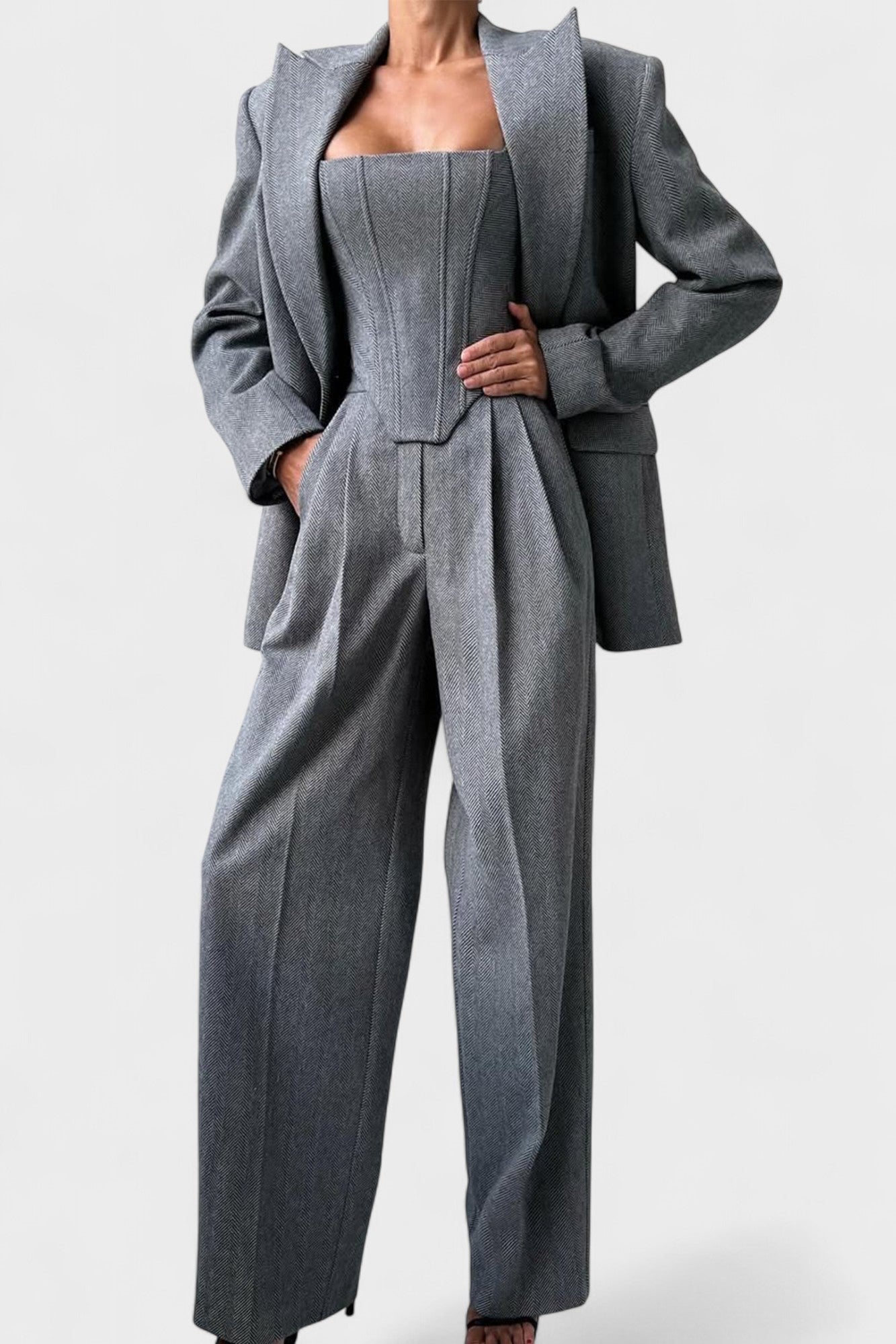 Dolce | Conjunto de Blazer Dupla Face Feminino c/3 Peças
