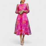 Vestido Elegante com Estampa Floral para Mulheres | Aria
