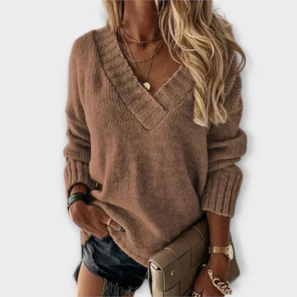 Sweat Aconchegante com Decote em V