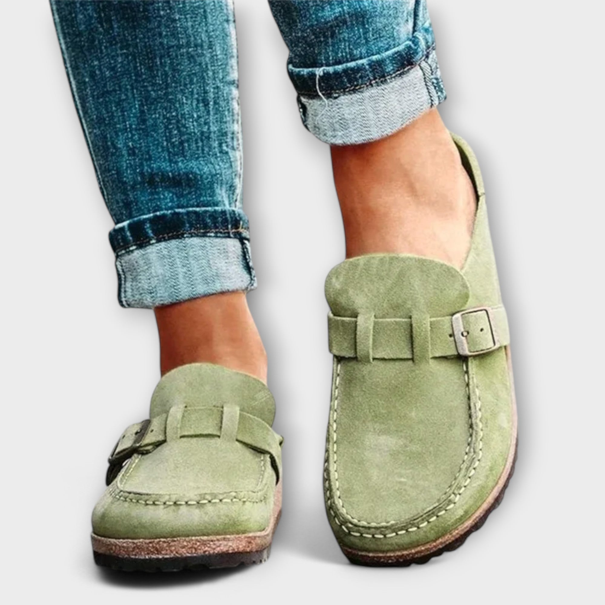 Mocassins Ortopédicos Femininos com Fivela Decorativa