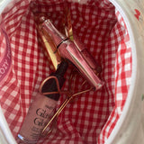 Bolsa de maquiagem cereja