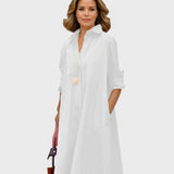 Carlina – Vestido Camisa Solto com Bolso – Casual e Despretensioso