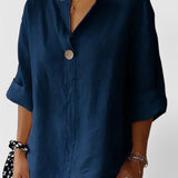 Freja™ - Blusa casual com decote em V