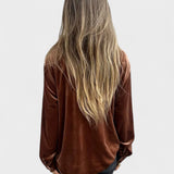 Catherine - Blusa de Veludo Elegante
